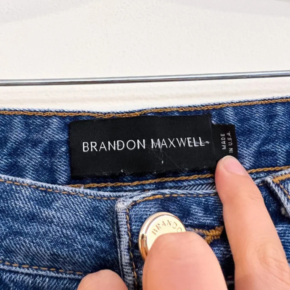 Brandon Maxwell Boyfriend Distressed Straight Leg Designer Denim Jeans 29 - Picture 10 of 11
